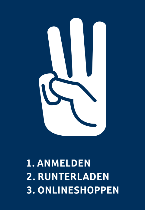 Logo Transakt Hand mit drei gestreckten Fingern